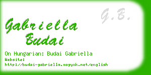 gabriella budai business card